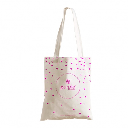 P429 cotton bag purple fraise nail shop