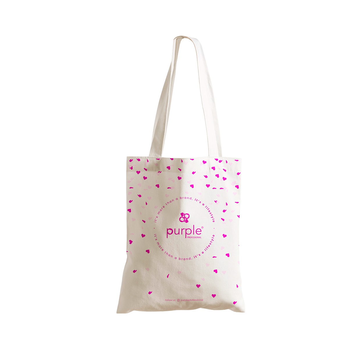 P429 cotton bag purple fraise nail shop