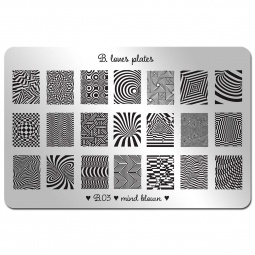 plaque stamping B loves plates B03 fraise nail shop