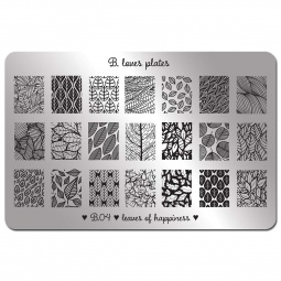 plaque stamping B loves plates B04 fraise nail shop