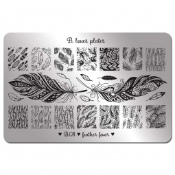 plaque stamping B loves plates B08 fraise nail shop